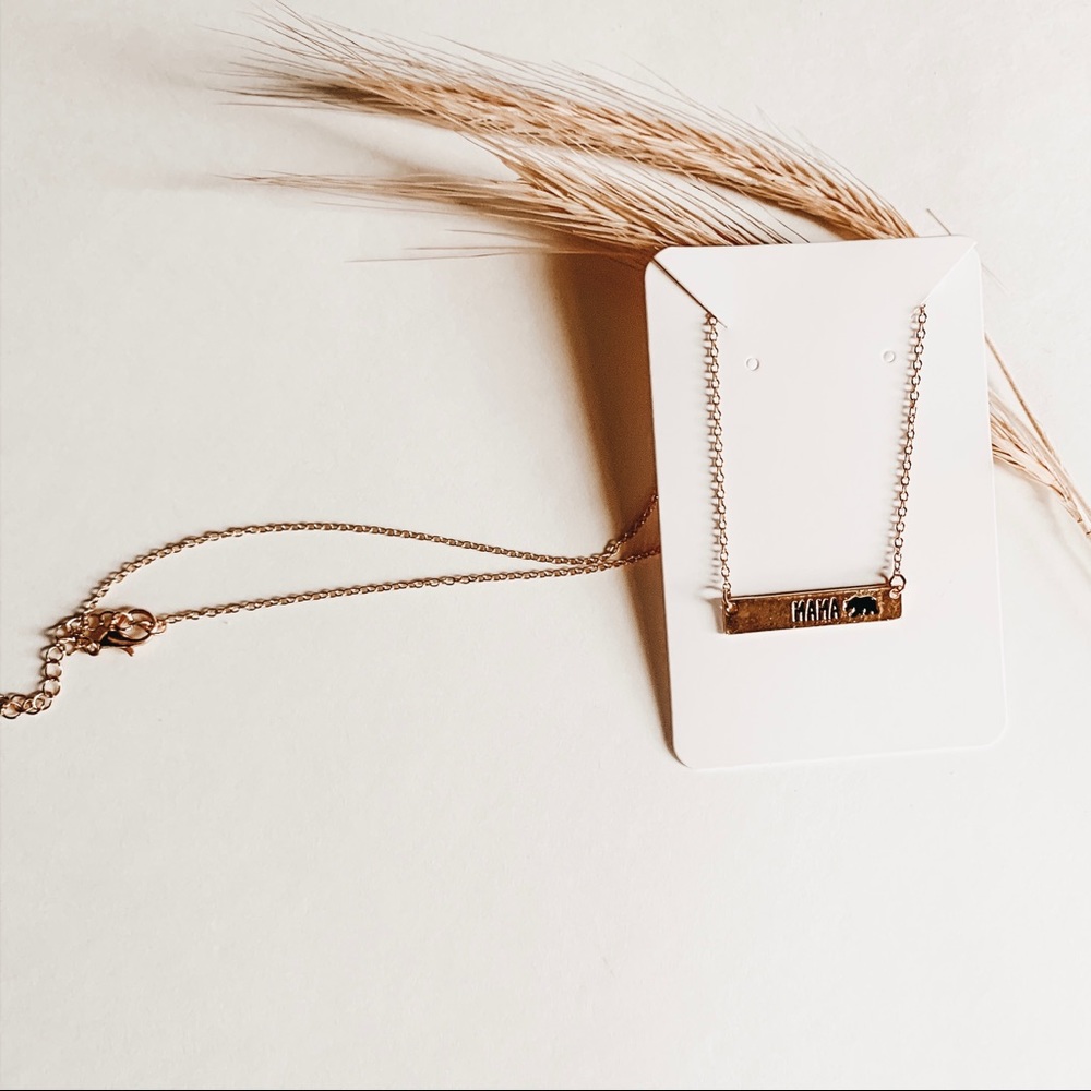 Mama Bear Necklace Gold - Picture 3 of 3